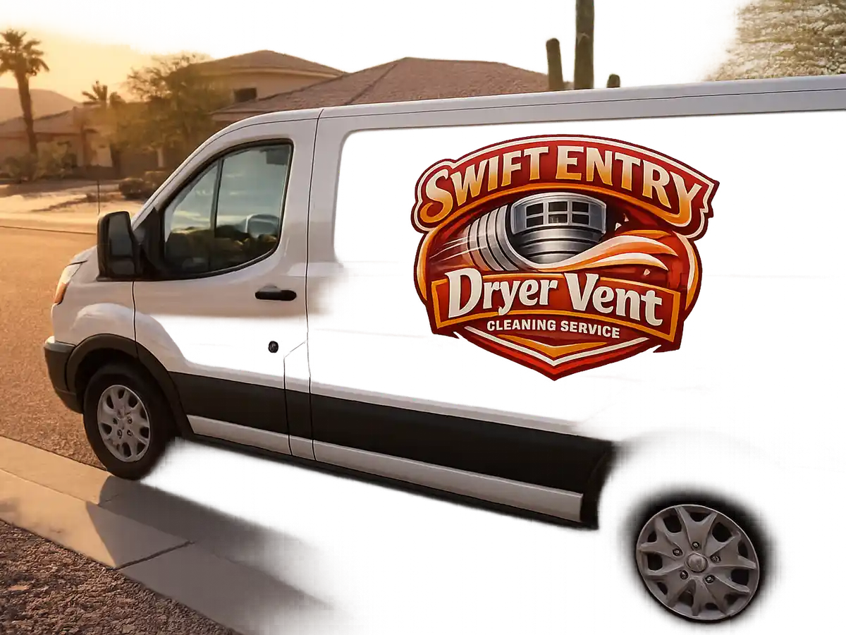 Service van arriving on a Chandler, AZ street — local same-day coverage