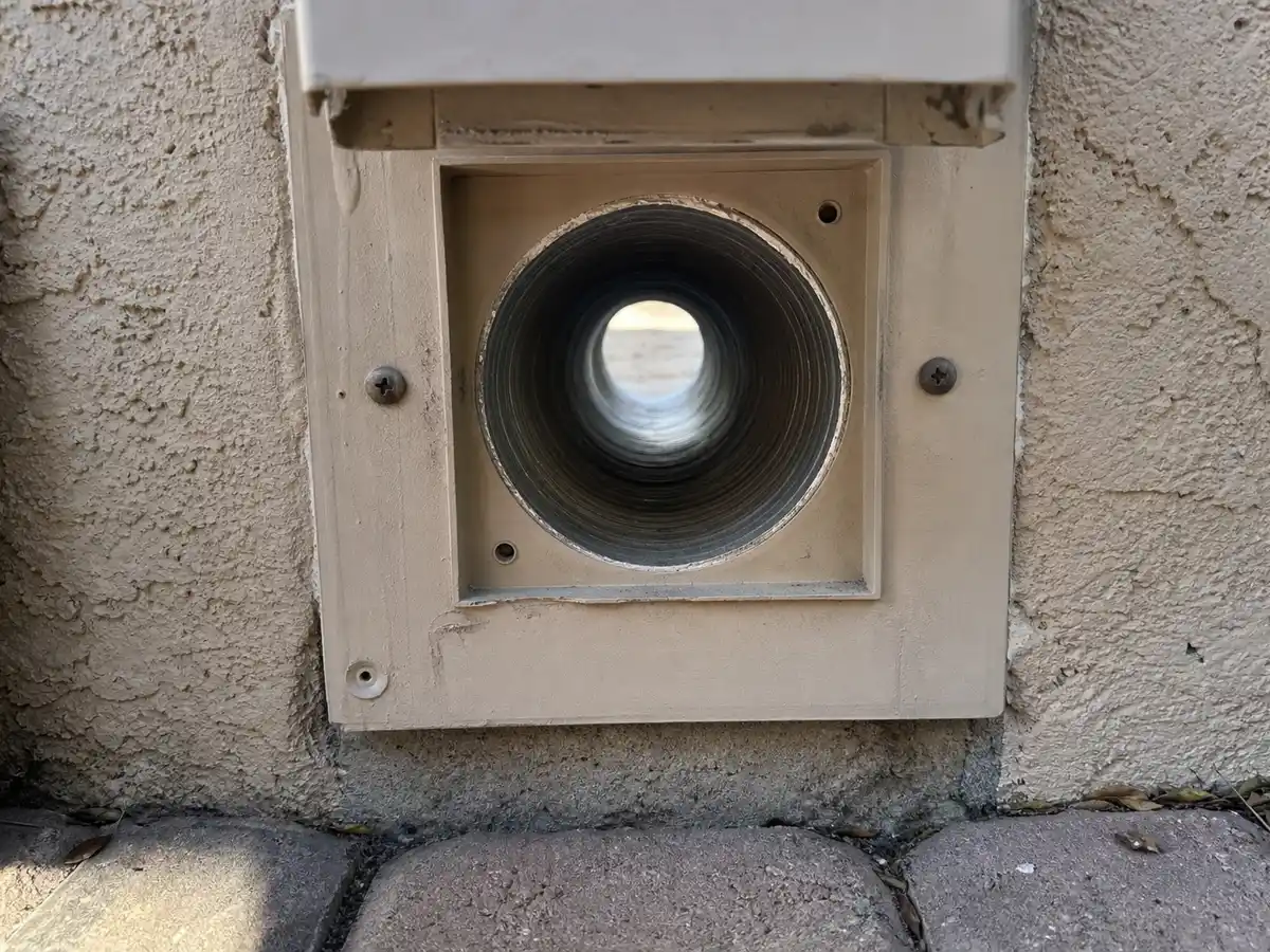 Clear dryer vent hood back in service — completed job in Chandler, AZ